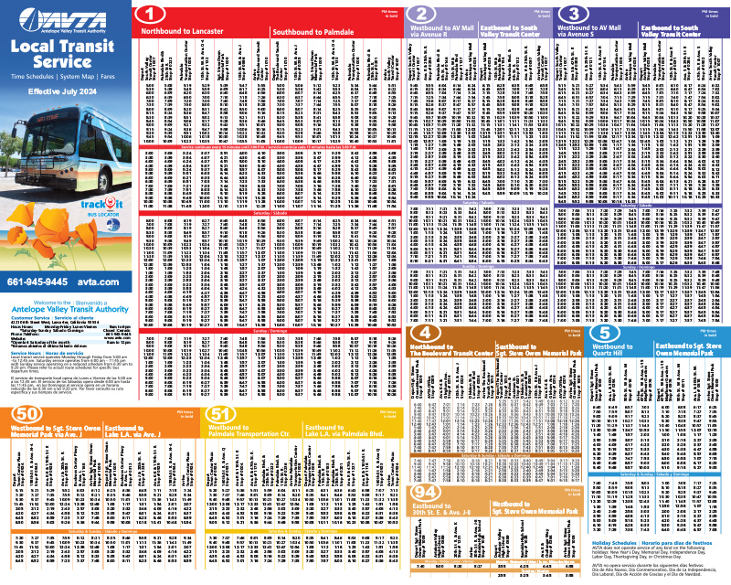 Local Transit Schedule