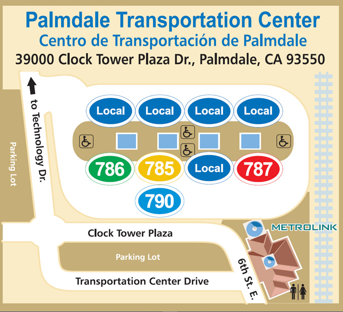 Palmdale Transportation Center Site Map