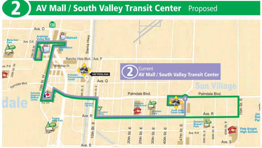 Route 2 - Proposed Changes