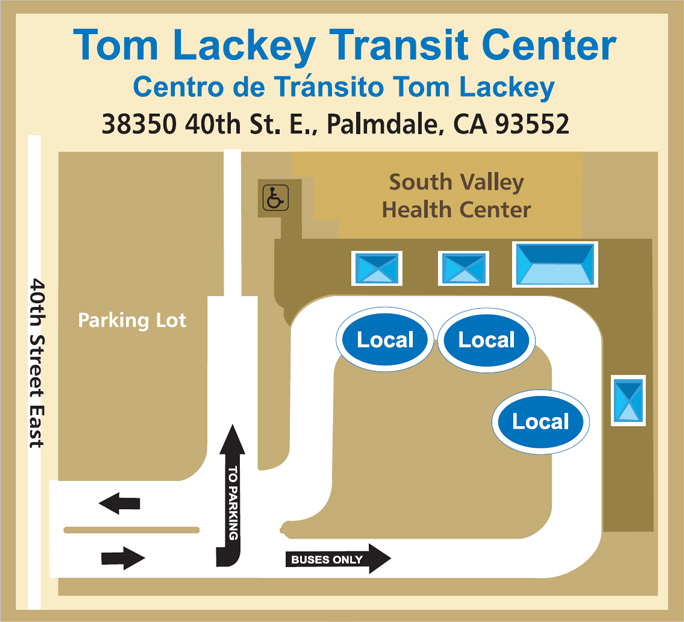 Tom Lackey Transit Center Site Map